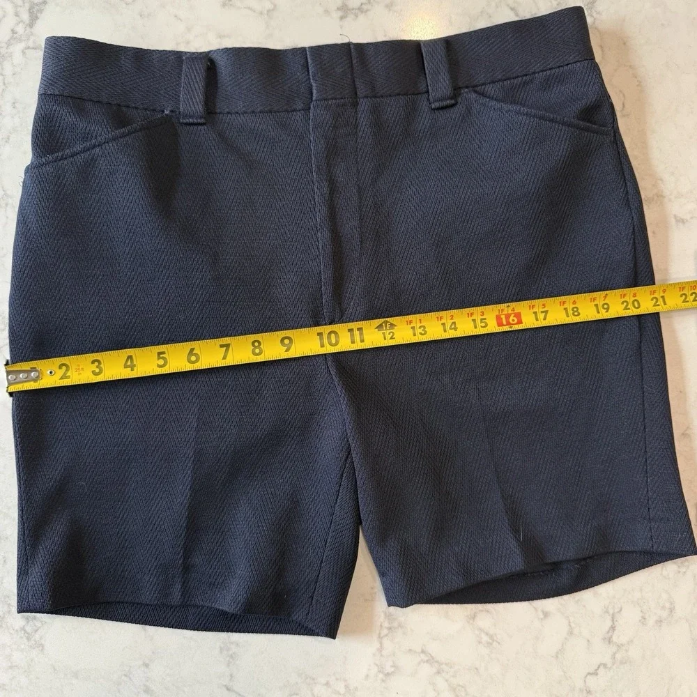 VTG 1970s Levi's Panatela Navy Blue Dress Shorts 34 x 7